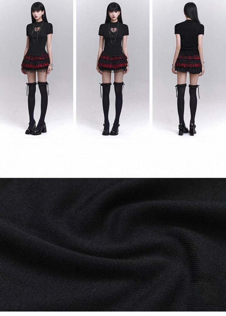 Heart See-Through x Cross Gothic Top / LG1294_e4r
