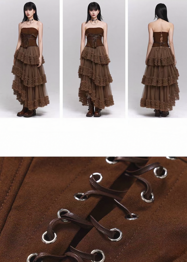 Fishbone Strapless Corset Top / LG1509