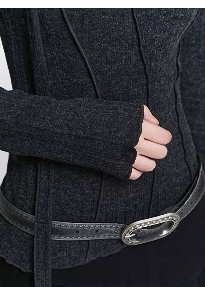 NECK STRAP RIB SLIM TOP / LG1525