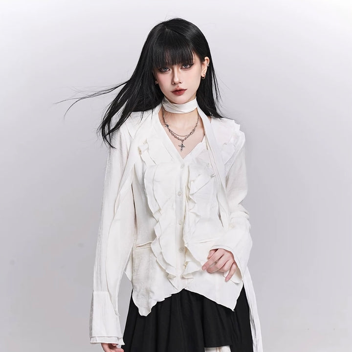 Double Chain Cross Necklace / A1147