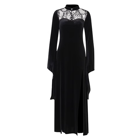 black velvet gothic dress+corset/lg1131