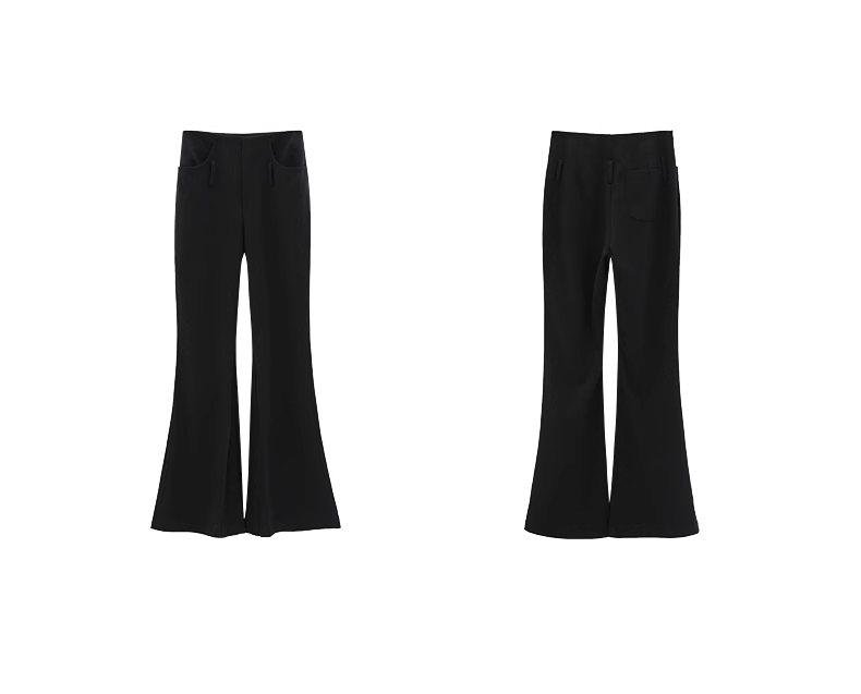 black flare long pants/sr1110