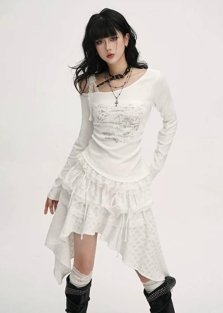 Romantic Lace Shoulder Top / LG1427