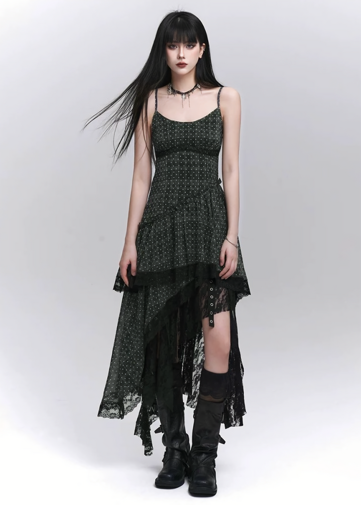 Midnight dot sheer dress / lg1324 