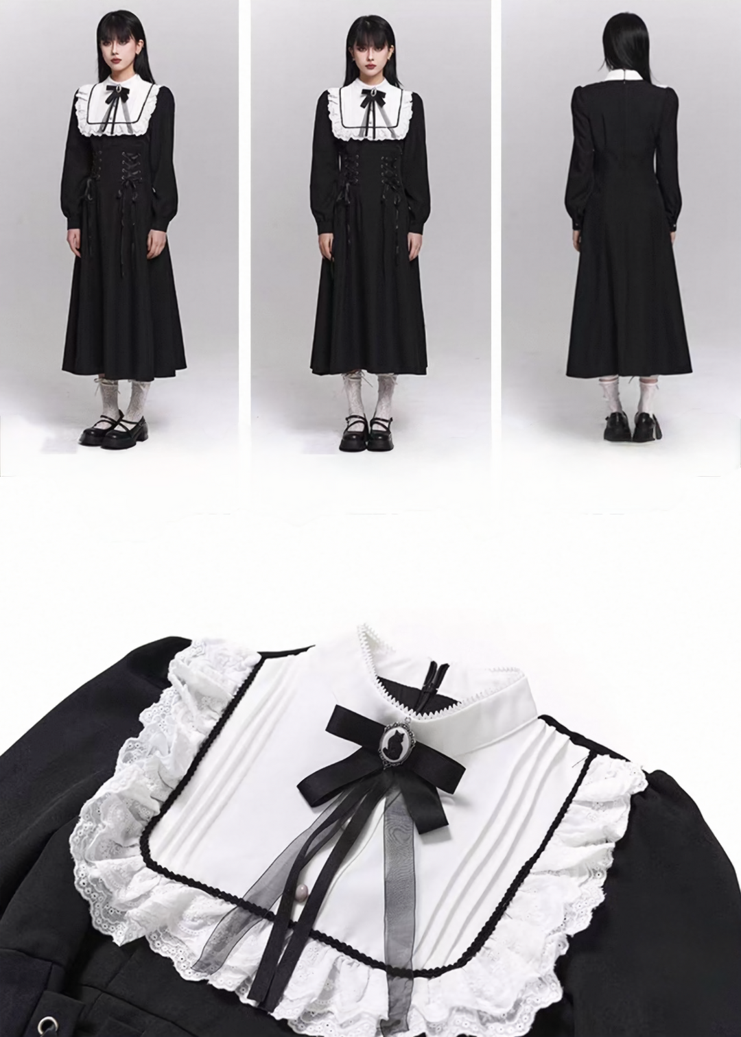 GOTHIC MAID LONG DRESS / LG1485