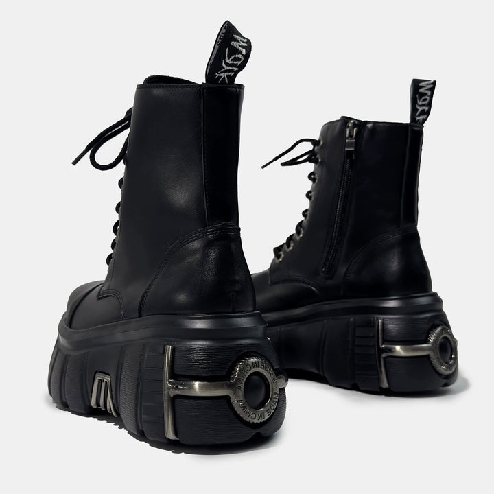 METAL SOLE PLATFORM BOOTS / V1167
