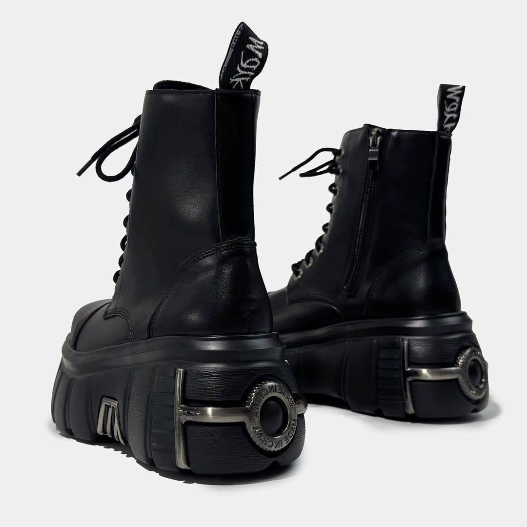 METAL SOLE PLATFORM BOOTS / V1167