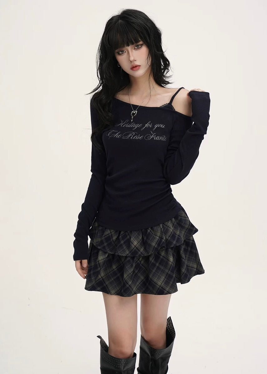 Logo Strap Off-Shoulder Top / LG1391