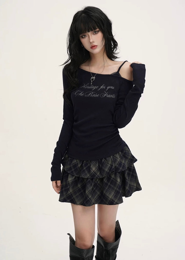 Logo Strap Off-Shoulder Top / LG1391