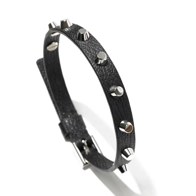 punk spike rivet choker / a1102