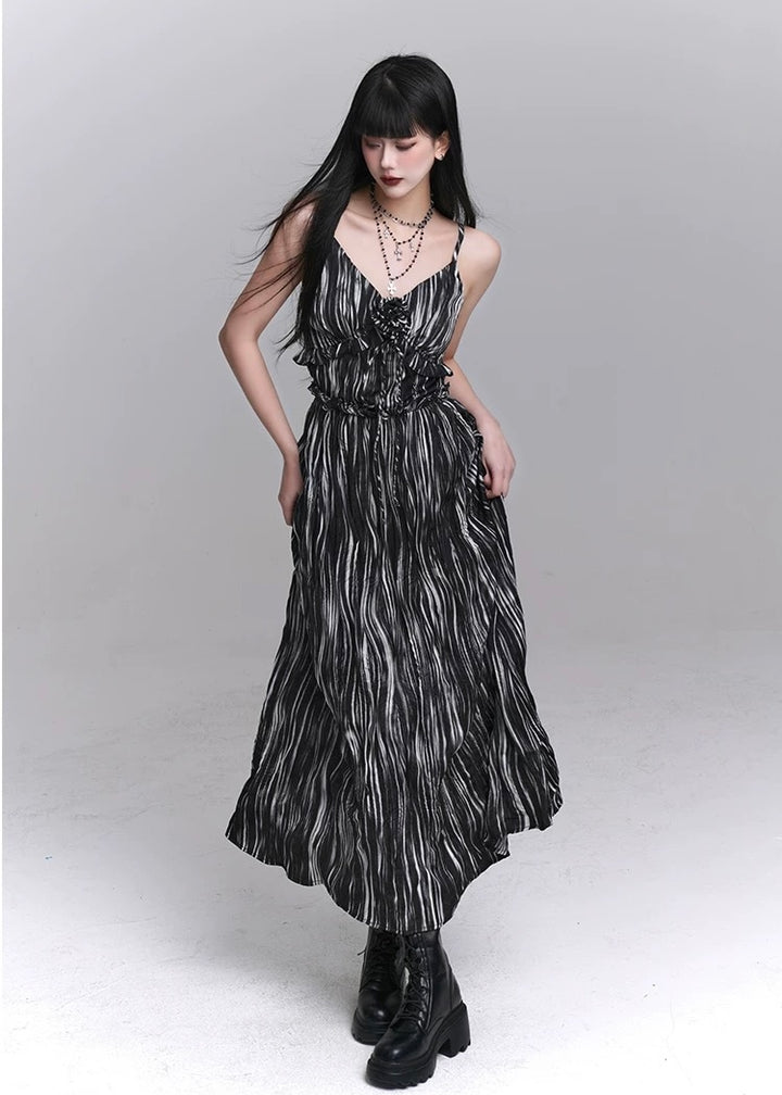 smoke striped dress / LG1229 