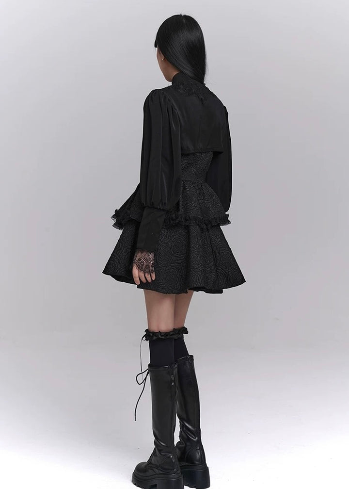 dark gothic mini dress / LG1222_e4r 