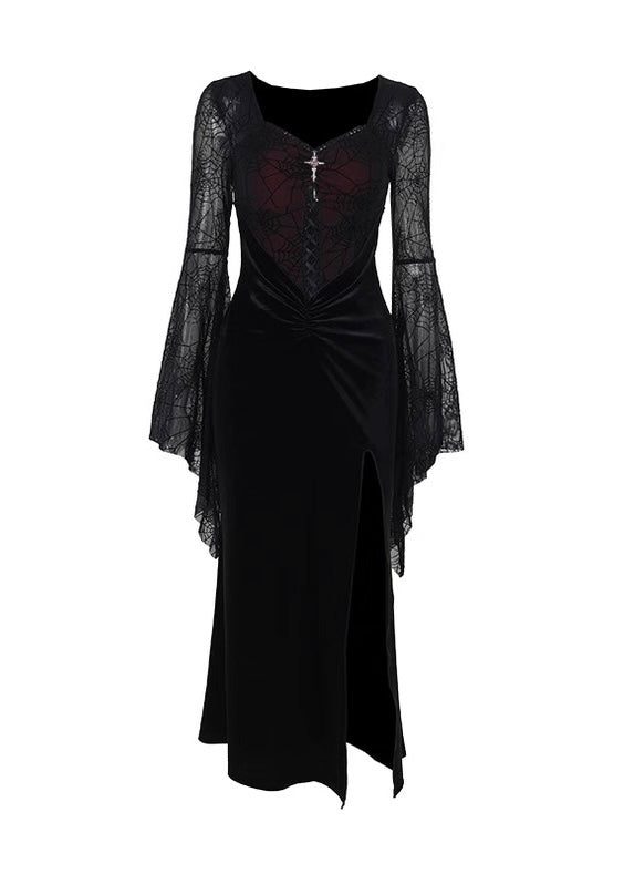 Dark Veil Gothic Long Dress / LG1409