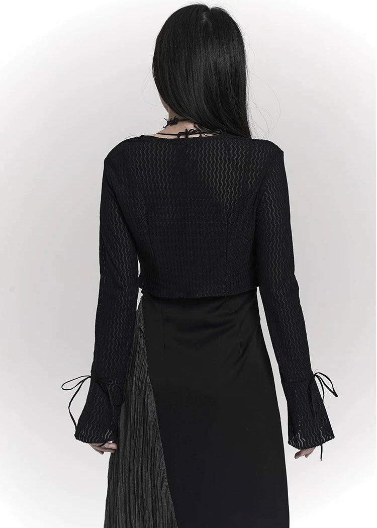 SHADOW CROSS SHORT CARDIGAN/ LG1428_e4r