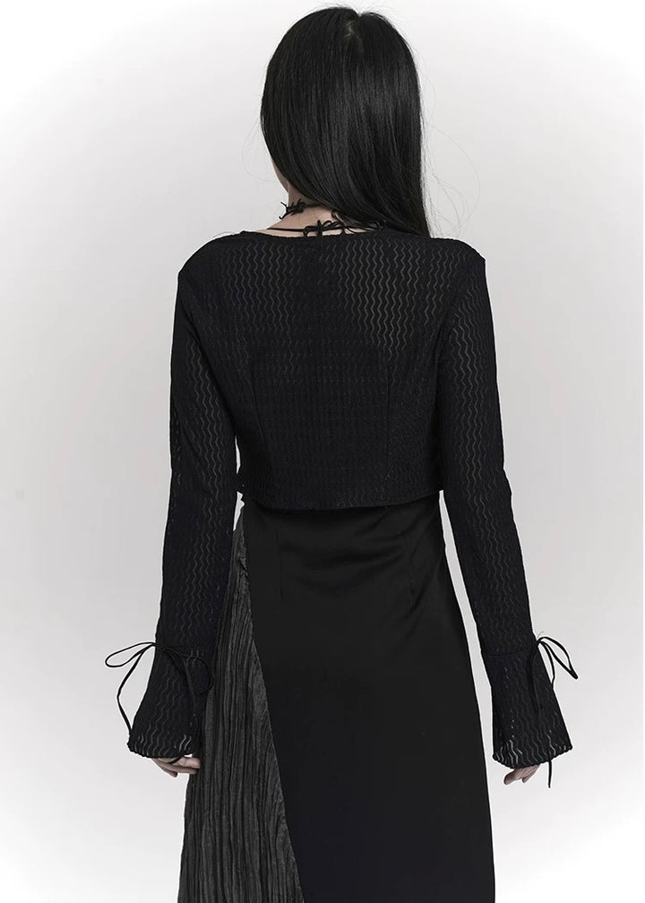 SHADOW CROSS SHORT CARDIGAN/ LG1428_e4r