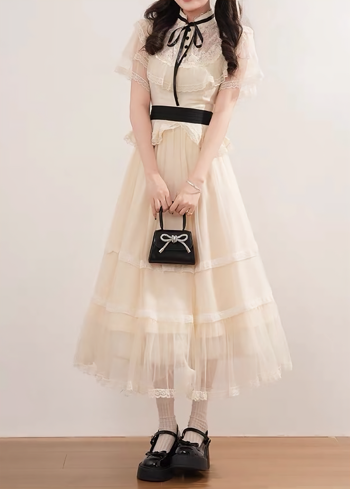 CLASSICAL RIBBON TULLE DRESS / LG1623