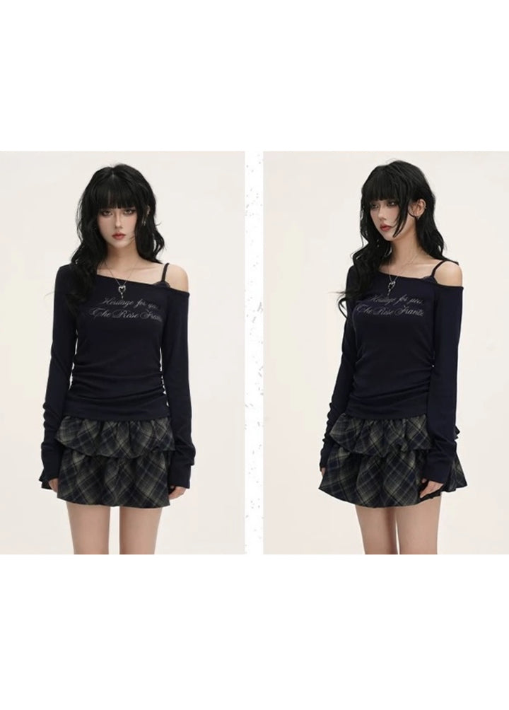 Logo Strap Off-Shoulder Top / LG1391