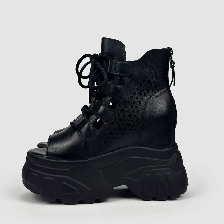LACE-UP PLATFORM SANDALS / V1170