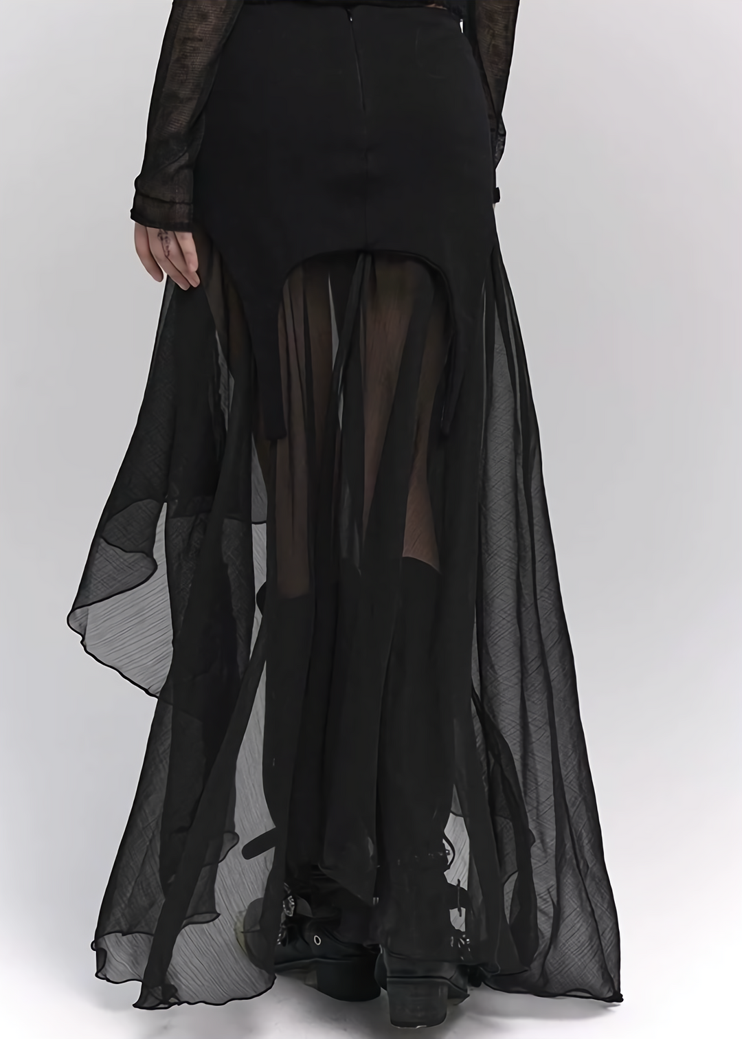 See-through black dress setup / lg1145