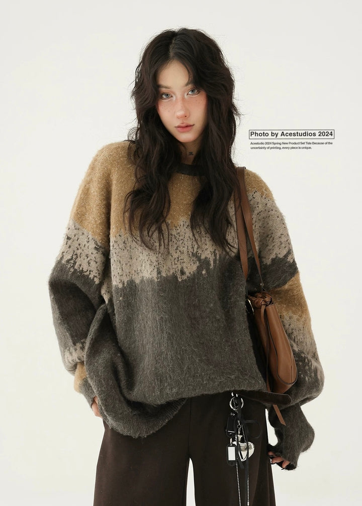 gradient knit sweater / AS1176