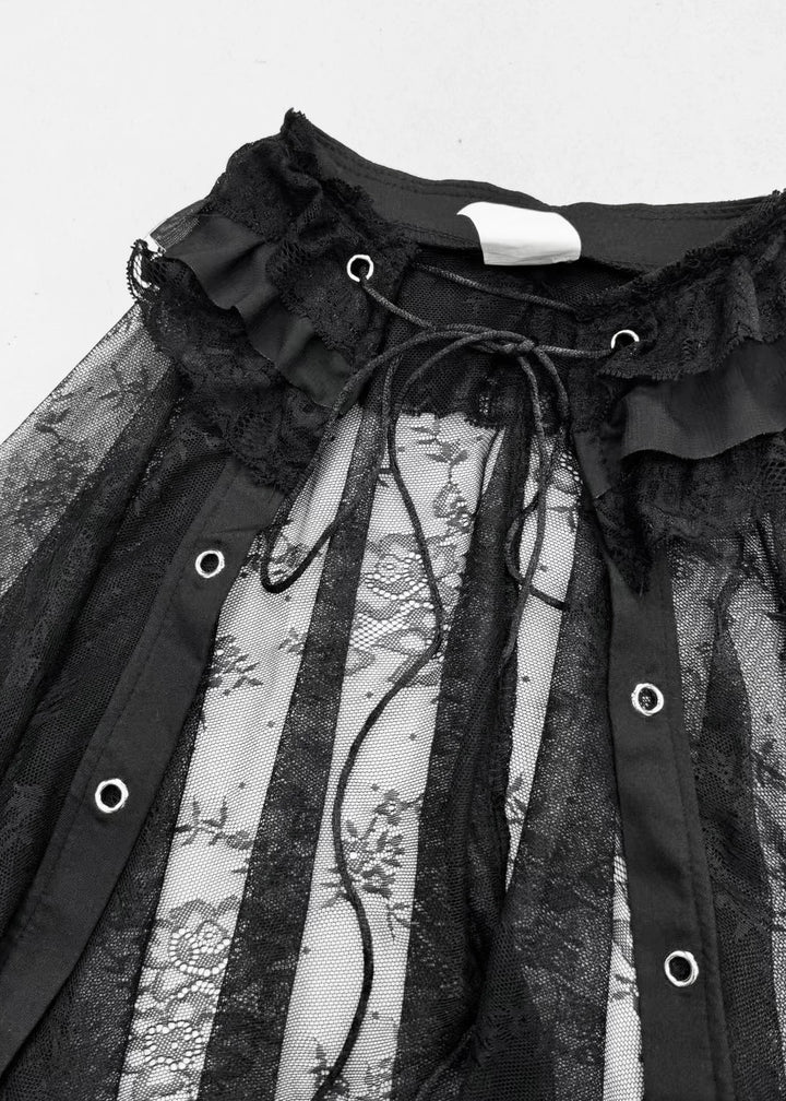 LACE GOTHIC LAYERED TOPS / LG1607
