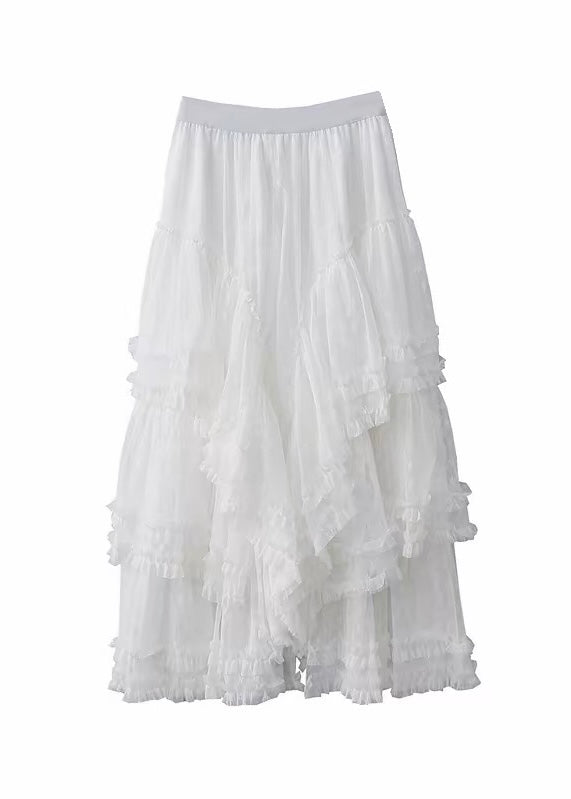 LACE LAYERED TULLE SKIRT / LG1103
