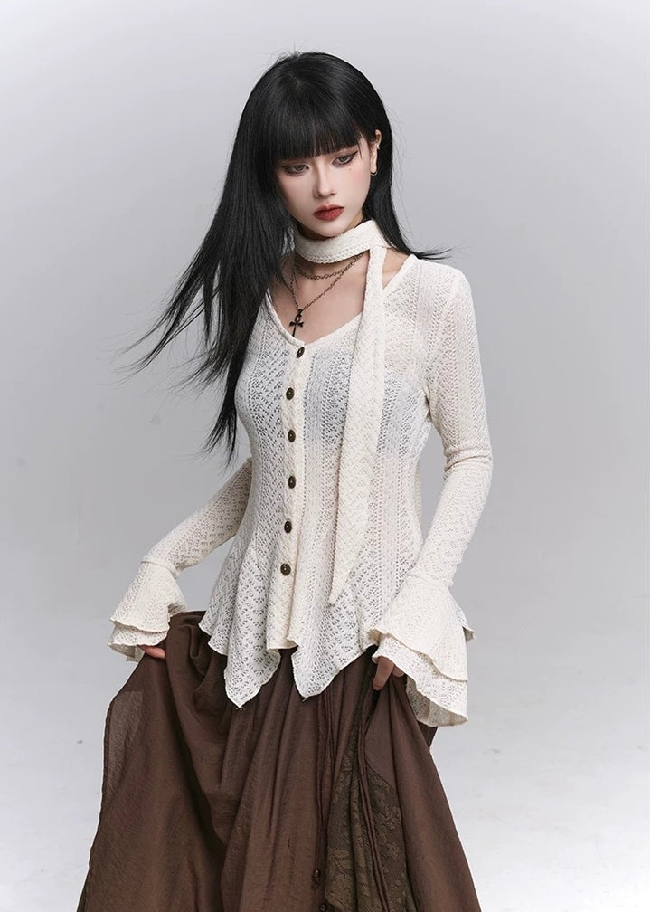 Gothic Sheer Knit cardigan / lg1348_e4r