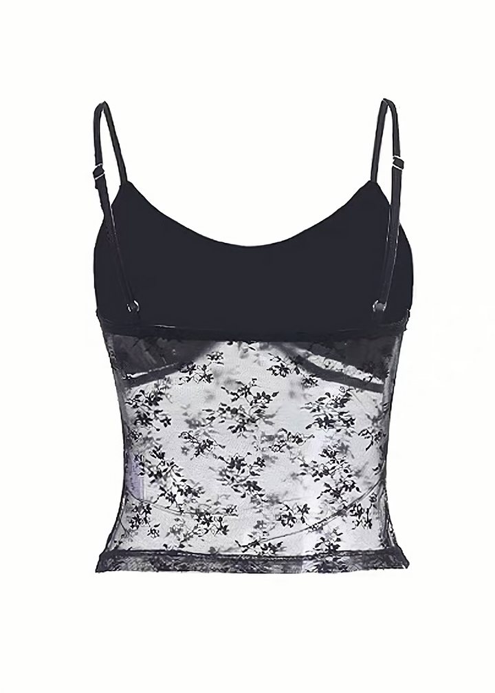 GOTHIC CROSS MESH CAMISOLE / LG1635
