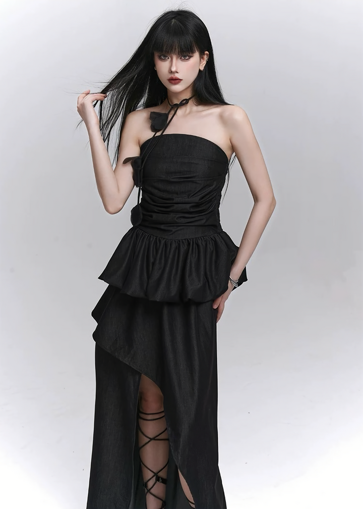 Asymmetrical peplum setup/lg1274_e4r