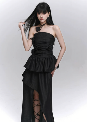 Asymmetrical peplum setup / lg1274_e4r