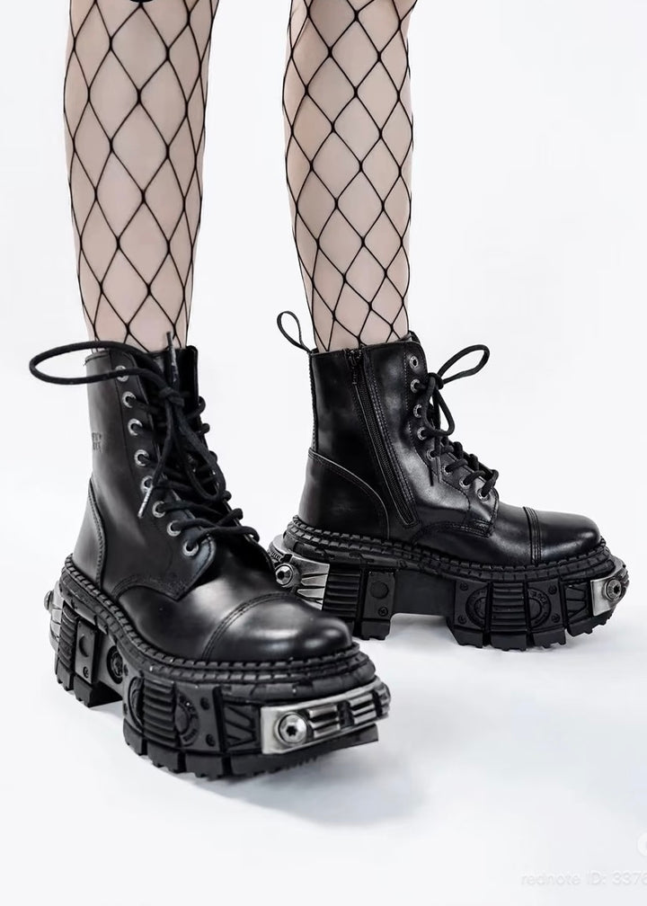 HEAVY SOLE LACE-UP BOOTS / V1166