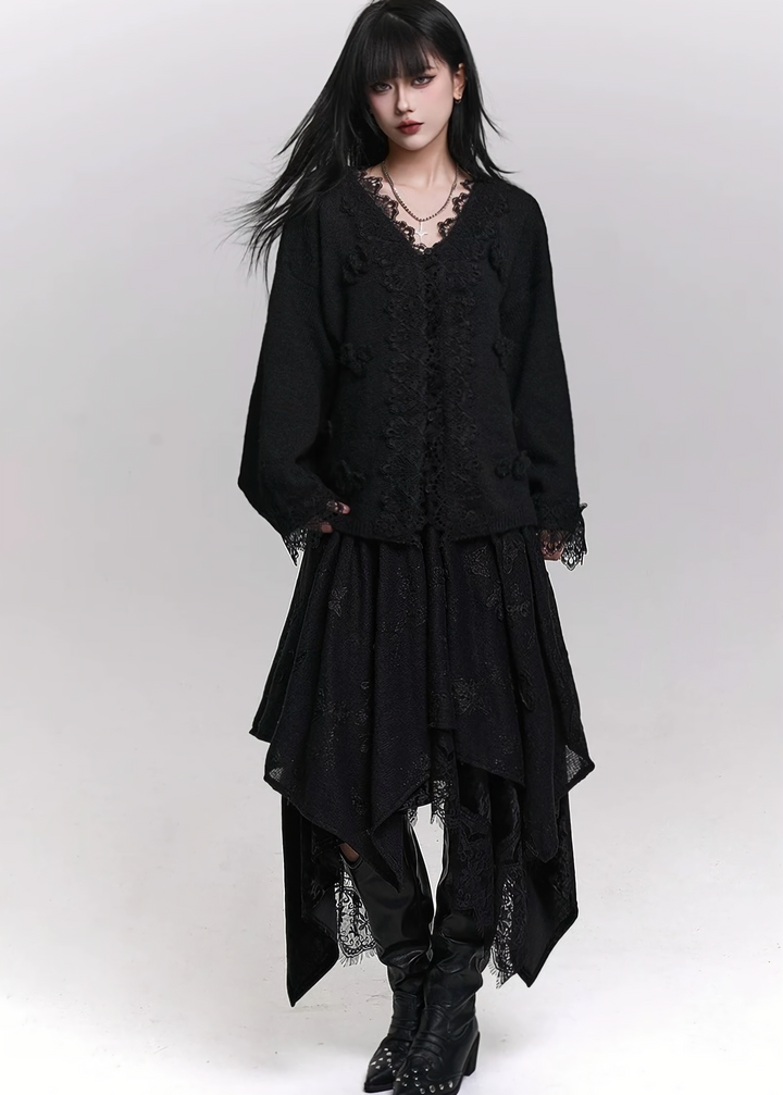 FLORAL LACE SOFT CARDIGAN / LG1456