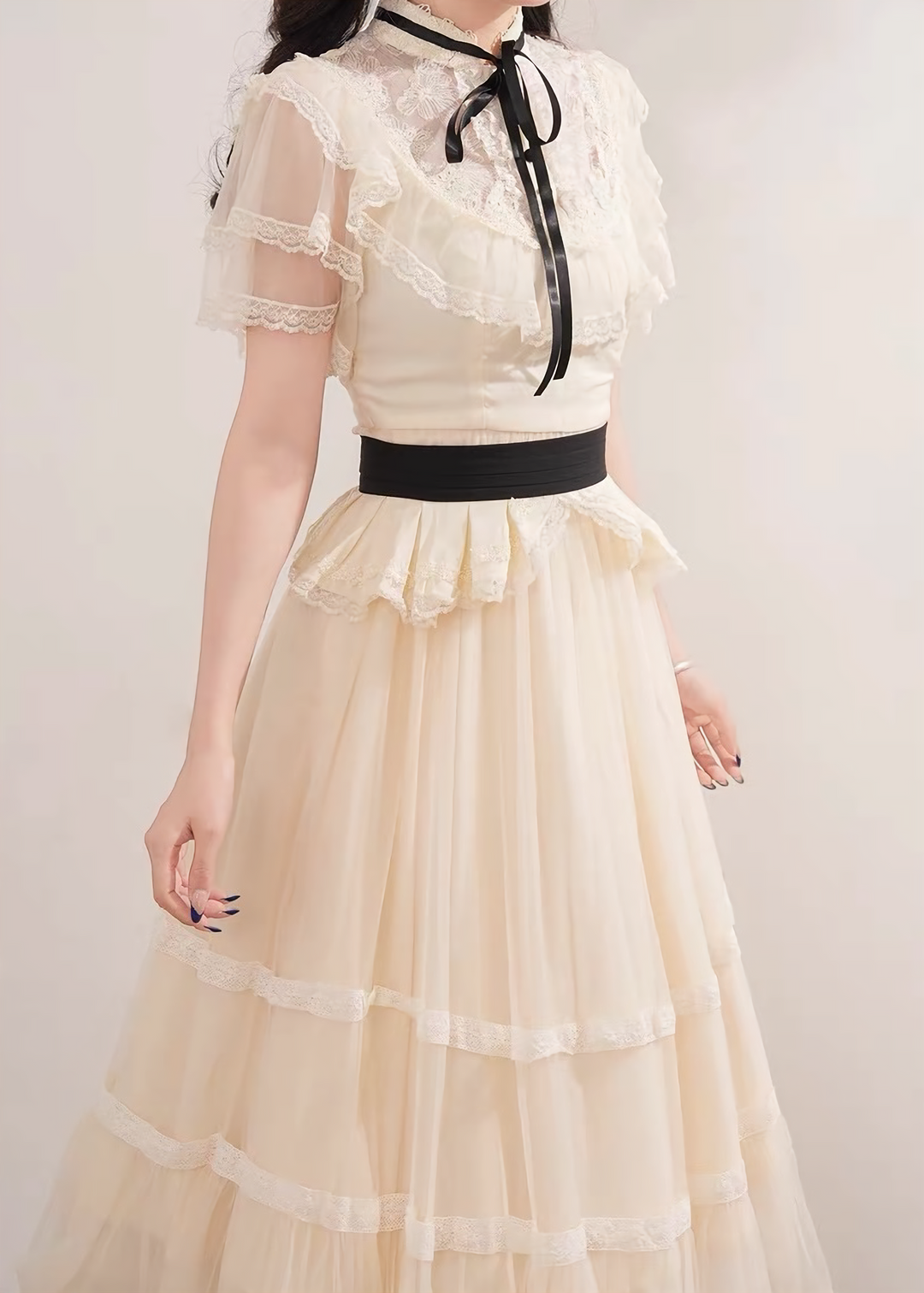 CLASSICAL RIBBON TULLE DRESS / LG1623