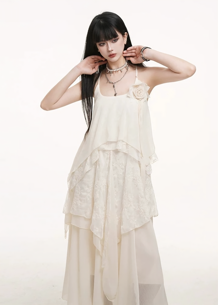 Tiered long dress / lg1261 