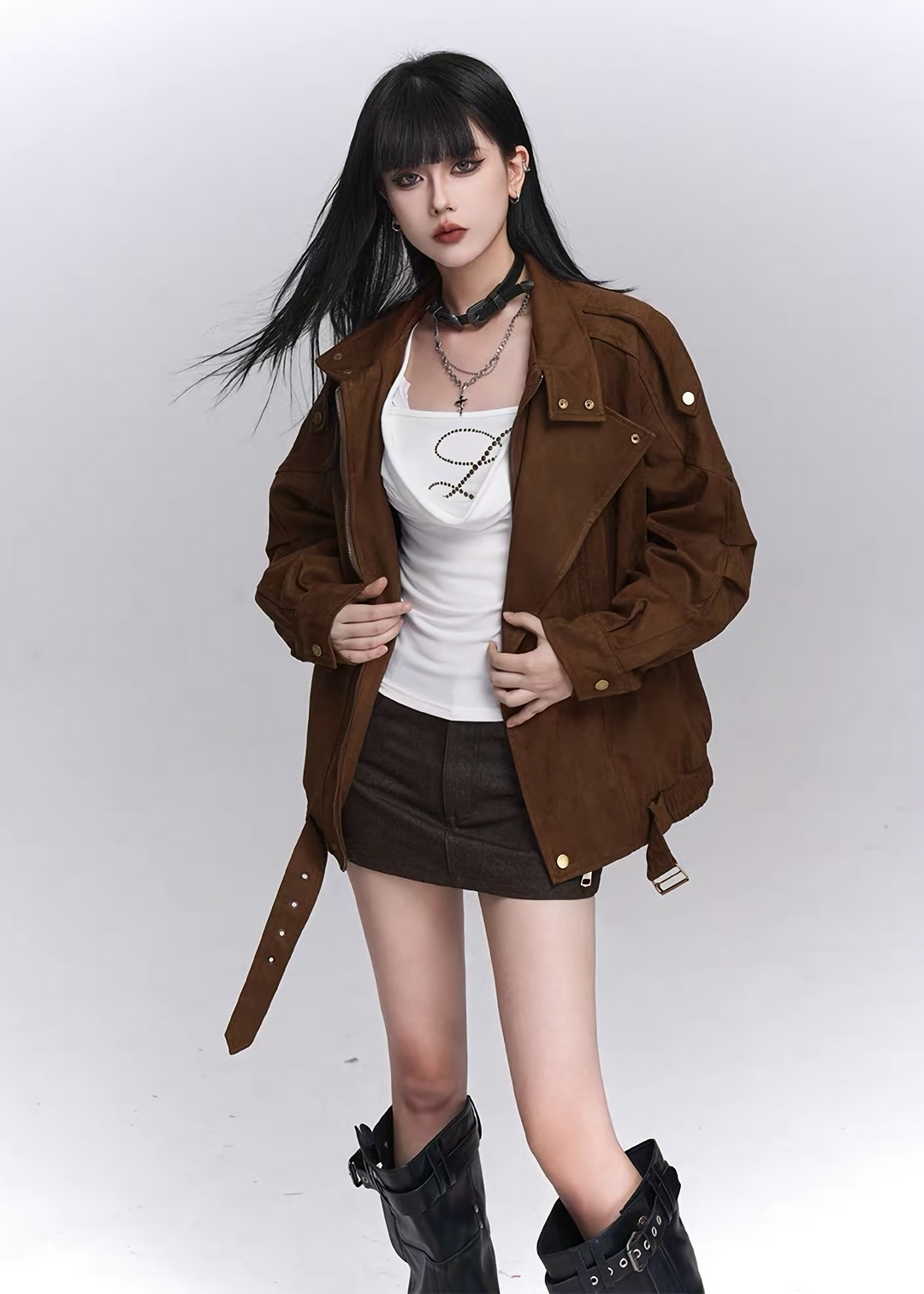 STRUCTURED SUEDE OVER JACKET / LG1440