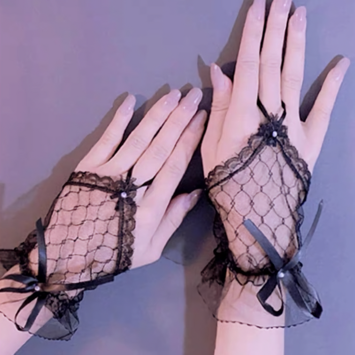 RIBBON LACE HAND COVER / V1178