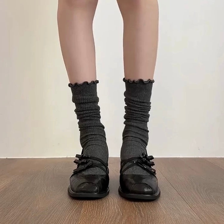 RIBBON STRAP MARY JANE HEELS / V1172