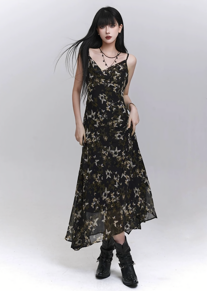 Midnight Bloom Cami Dress / LG1296