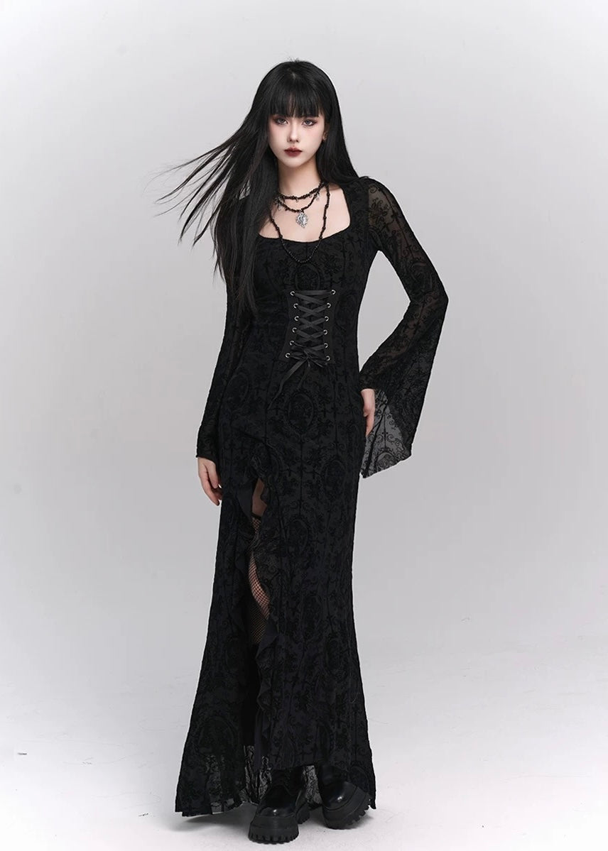 dark gothic long dress / LG1178