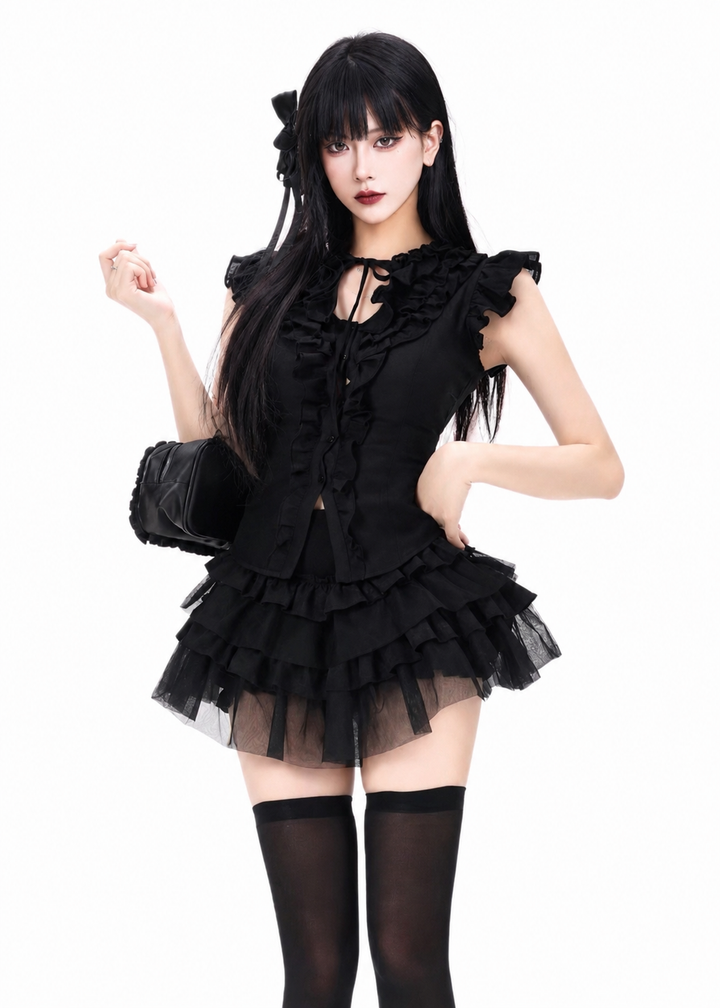 DARK FRILL TULLE SETUP / LG1648