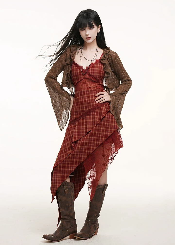 Rouge Lace Sheer Dress/lg1322 