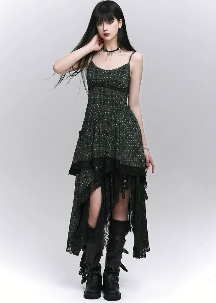 Midnight dot sheer dress / lg1324 