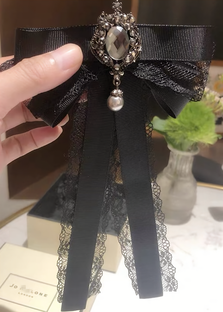 Ribbon Brooch Choker / A1146_e4r