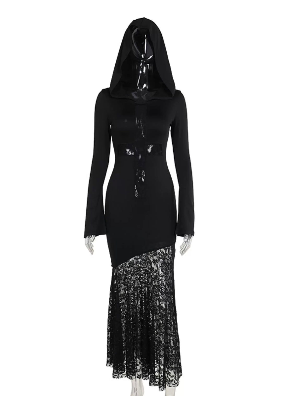 hooded long dress / LG1141 