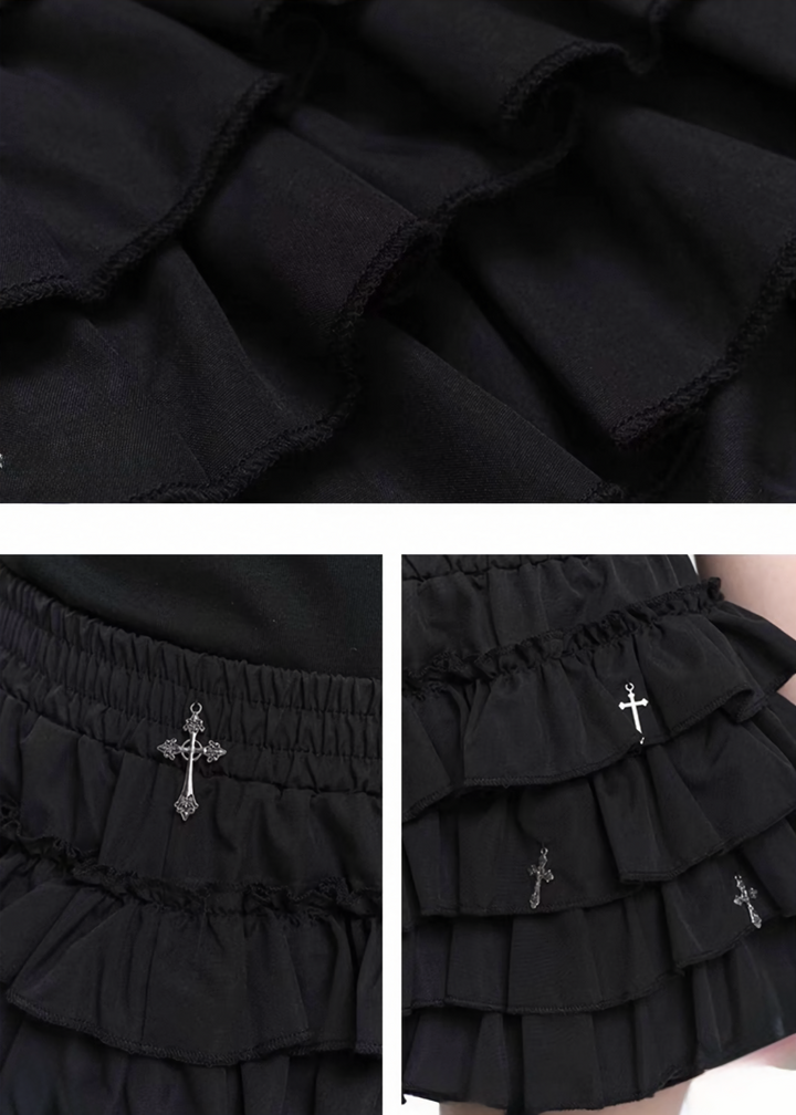 CROSS GOTHIC BALLET SKIRT / LG1267