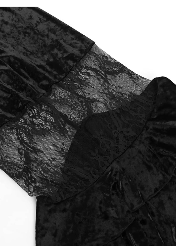 velvet fishtail skirt/lg1120_e4r
