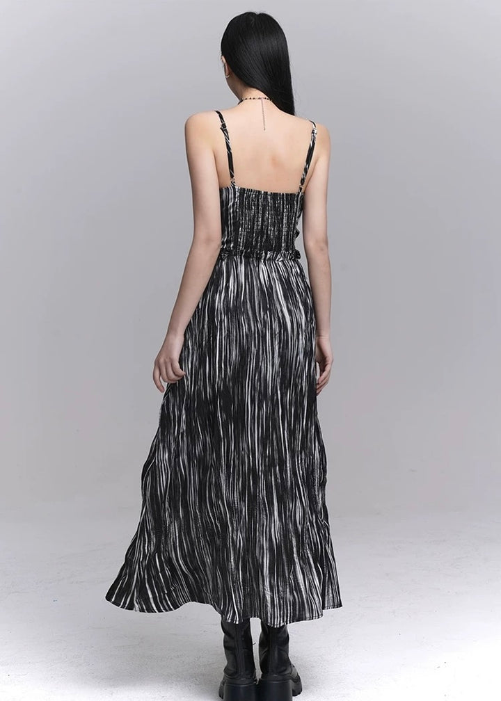 smoke striped dress / LG1229 