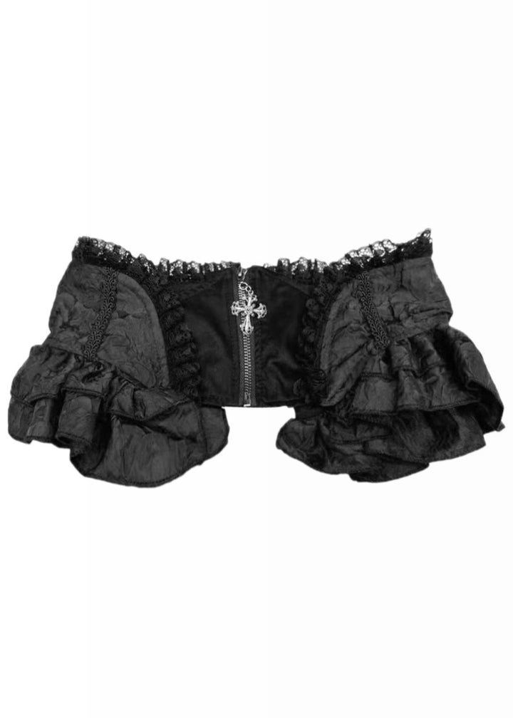GOTHIC FLOCKY TULLE DRESS SET / LG1137