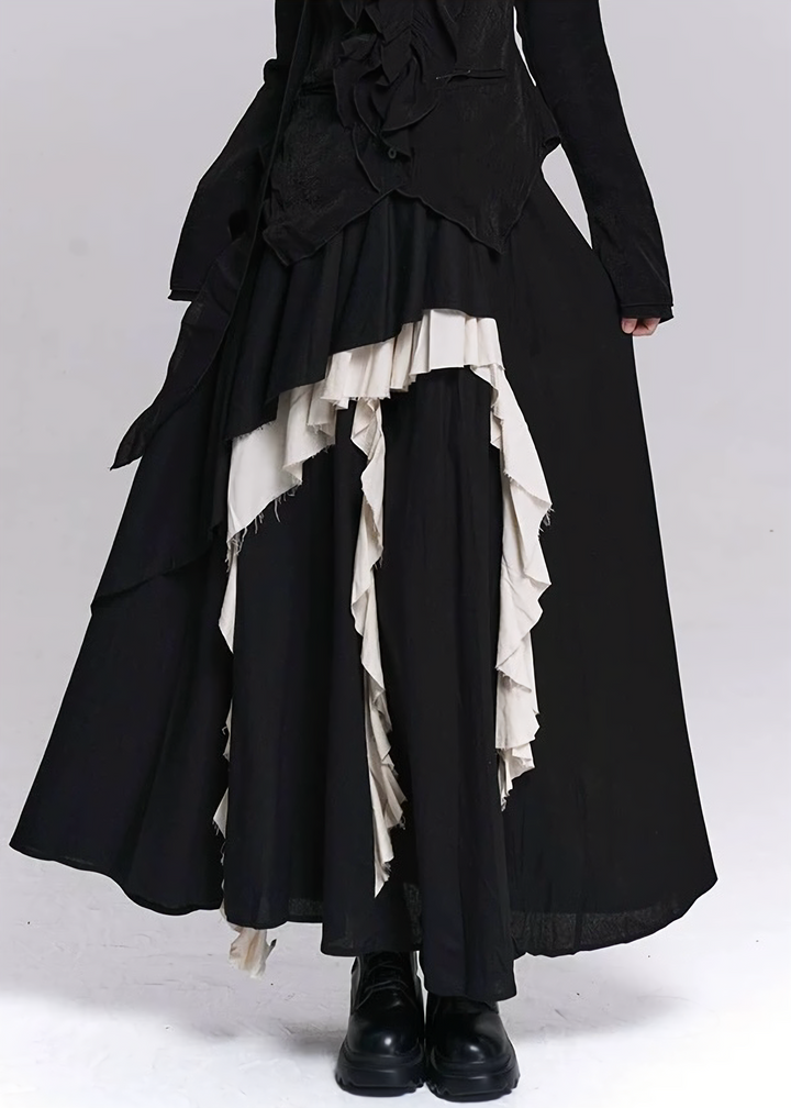 IRREGULAR LAYERED LONG SKIRT / LG1524