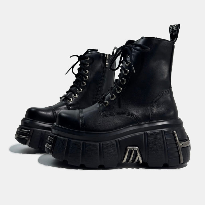 METAL SOLE PLATFORM BOOTS / V1167